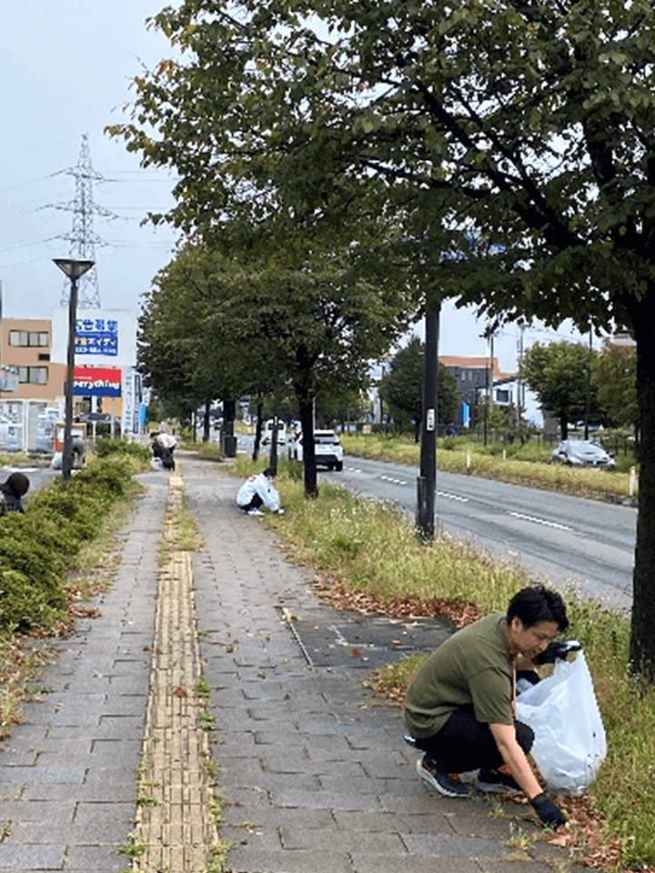 秋の海ごみゼロウィーク めんこいテレビ社屋周辺ごみ拾い大作戦