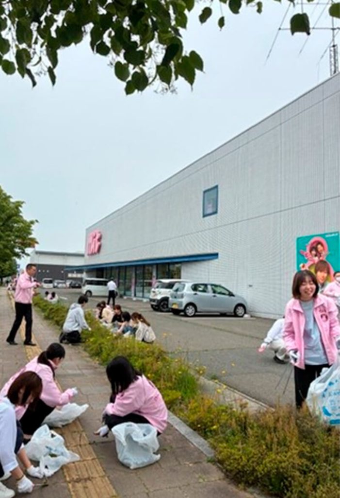 春の海ごみゼロウィーク めんこいテレビ社屋周辺ごみ拾い大作戦